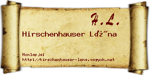 Hirschenhauser Léna névjegykártya